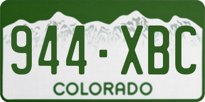CO license plate 944XBC