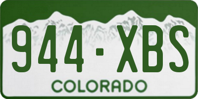CO license plate 944XBS