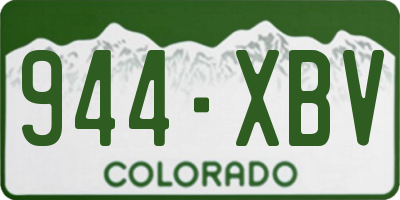 CO license plate 944XBV