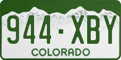 CO license plate 944XBY