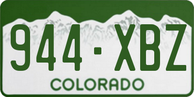 CO license plate 944XBZ