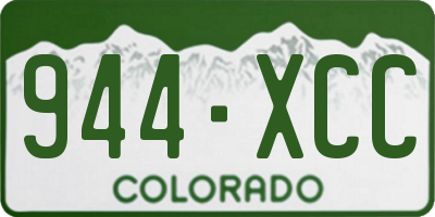 CO license plate 944XCC