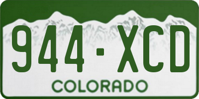 CO license plate 944XCD