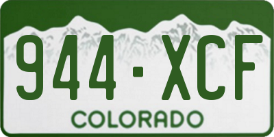 CO license plate 944XCF