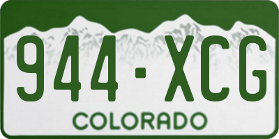 CO license plate 944XCG