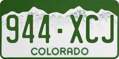 CO license plate 944XCJ