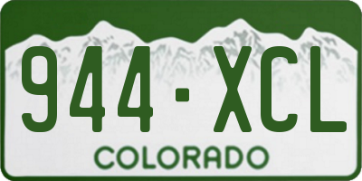 CO license plate 944XCL