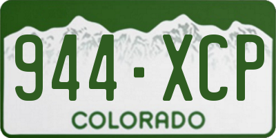 CO license plate 944XCP