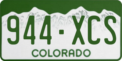 CO license plate 944XCS