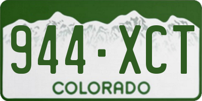CO license plate 944XCT