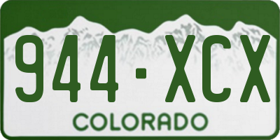 CO license plate 944XCX