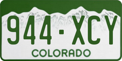 CO license plate 944XCY