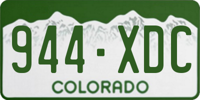CO license plate 944XDC