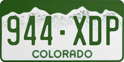 CO license plate 944XDP