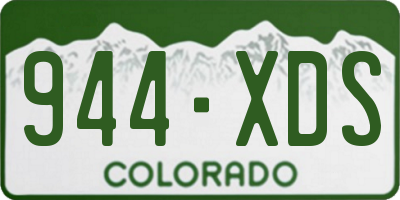 CO license plate 944XDS