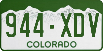 CO license plate 944XDV