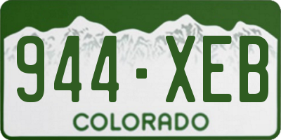 CO license plate 944XEB