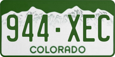 CO license plate 944XEC