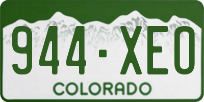 CO license plate 944XEO