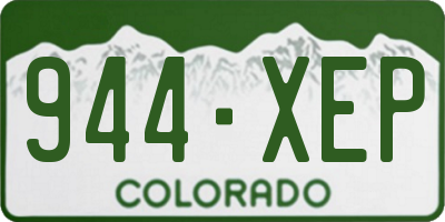 CO license plate 944XEP