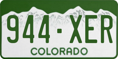 CO license plate 944XER