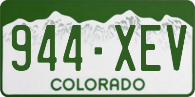 CO license plate 944XEV