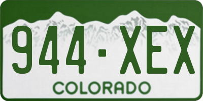 CO license plate 944XEX