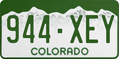 CO license plate 944XEY