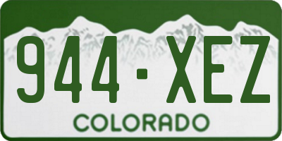 CO license plate 944XEZ