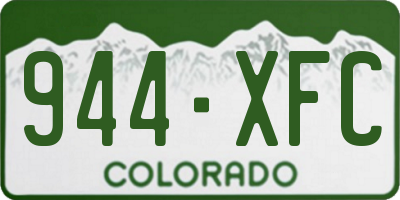 CO license plate 944XFC