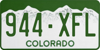 CO license plate 944XFL