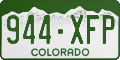 CO license plate 944XFP
