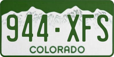 CO license plate 944XFS