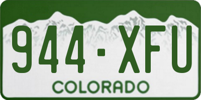 CO license plate 944XFU