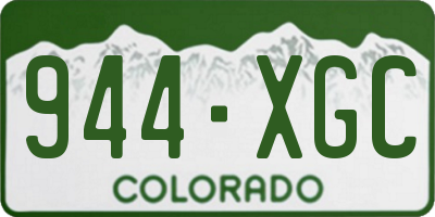 CO license plate 944XGC