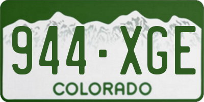 CO license plate 944XGE