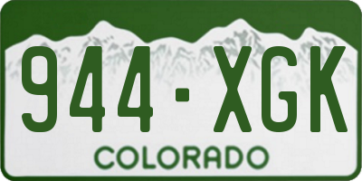 CO license plate 944XGK