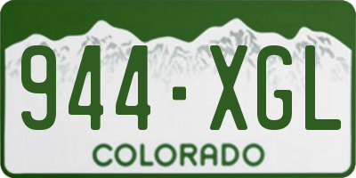 CO license plate 944XGL