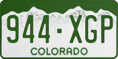 CO license plate 944XGP