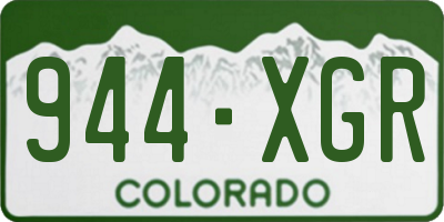 CO license plate 944XGR