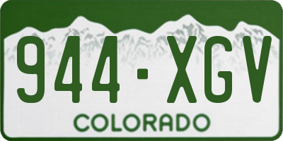 CO license plate 944XGV