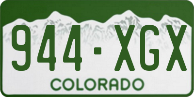 CO license plate 944XGX