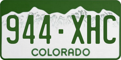 CO license plate 944XHC