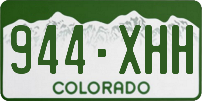 CO license plate 944XHH