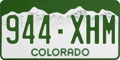 CO license plate 944XHM