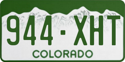 CO license plate 944XHT