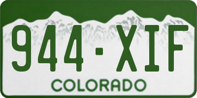 CO license plate 944XIF
