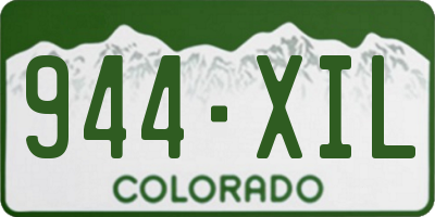 CO license plate 944XIL