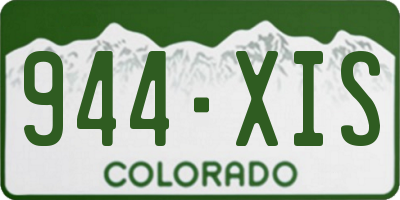 CO license plate 944XIS