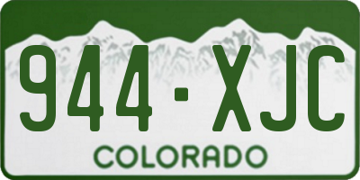 CO license plate 944XJC